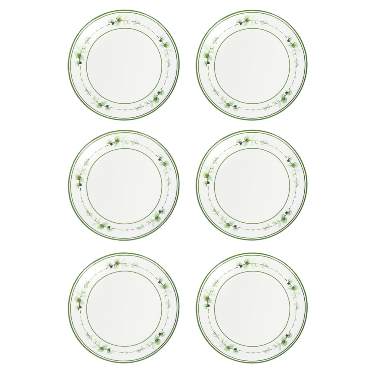 Set 6 farfurii mici pentru servire, Flora, Brandani, D15.5 cm, portelan New Bone China - imagine 4